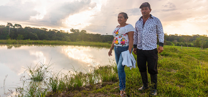 Rural fish farming in rural Colombia